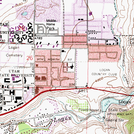 Topographic Map of The Church of Jesus Christ of Latter Day Saints, UT