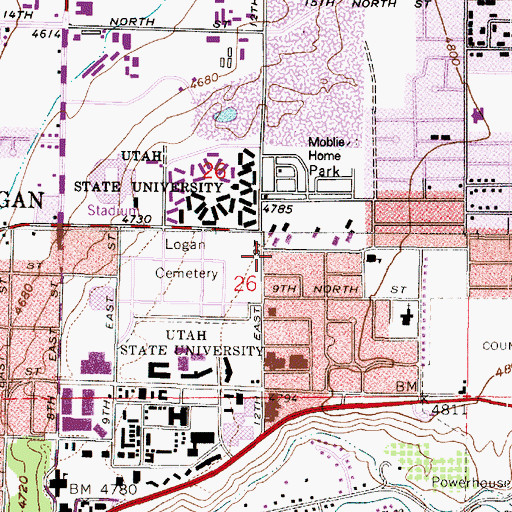 Topographic Map of The Church of Jesus Christ of Latter Day Saints, UT