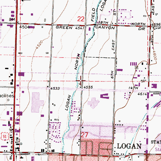 Topographic Map of The Church of Jesus Christ of Latter Day Saints, UT