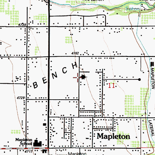 Topographic Map of The Church of Jesus Christ of Latter Day Saints, UT