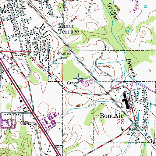 Topographic Map of Rhoden Spring, AL