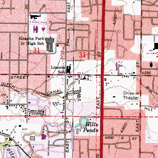 Topographic Map of The Church of Jesus Christ of Latter Day Saints, UT