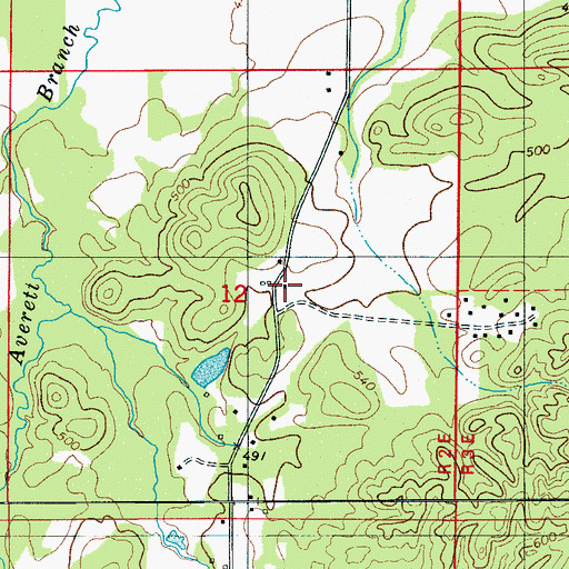 Topographic Map of Rigginstown (historical), AL