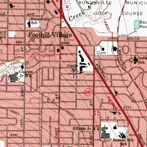 Topographic Map of The Church of Jesus Christ of Latter Day Saints, UT