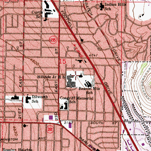 Topographic Map of The Church of Jesus Christ of Latter Day Saints, UT