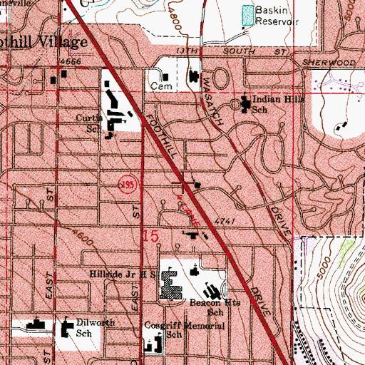 Topographic Map of The Church of Jesus Christ of Latter Day Saints, UT