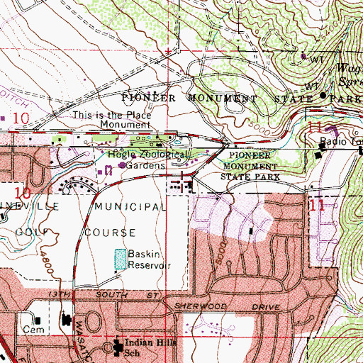 Topographic Map of The Church of Jesus Christ of Latter Day Saints, UT