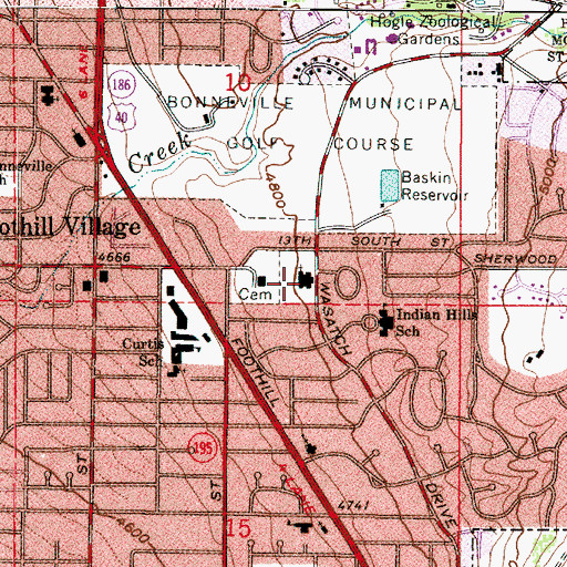 Topographic Map of The Church of Jesus Christ of Latter Day Saints, UT