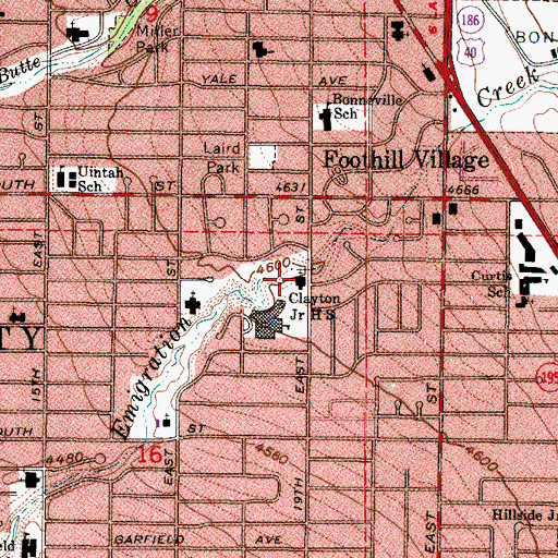 Topographic Map of The Church of Jesus Christ of Latter Day Saints, UT