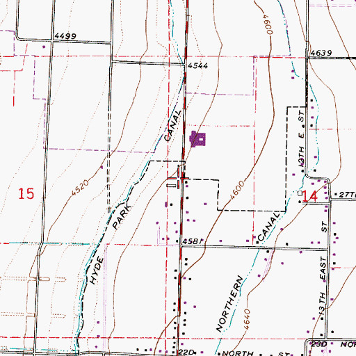 Topographic Map of The Church of Jesus Christ of Latter Day Saints, UT