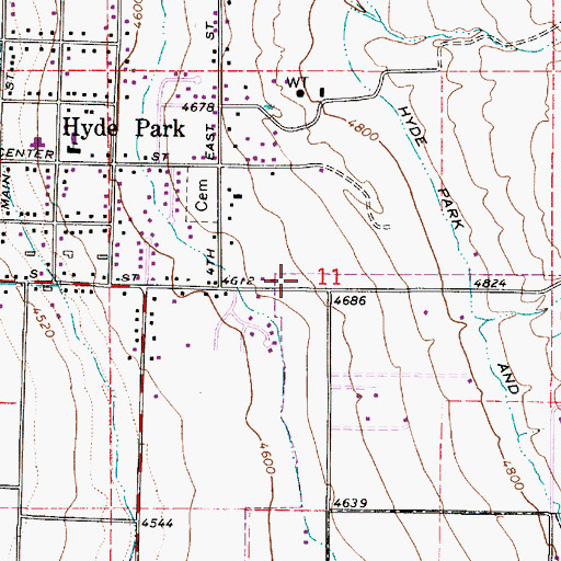 Topographic Map of The Church of Jesus Christ of Latter Day Saints, UT