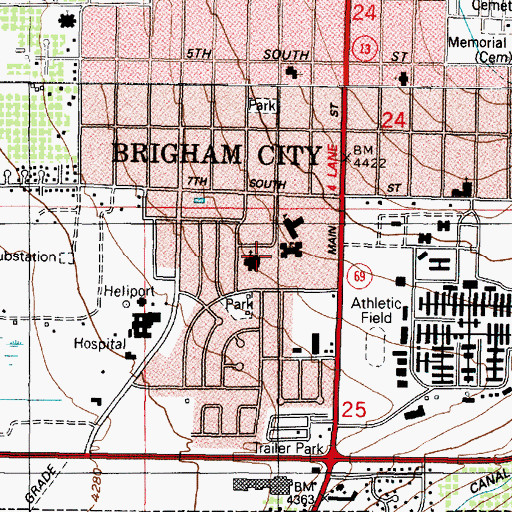 Topographic Map of The Church of Jesus Christ of Latter Day Saints, UT