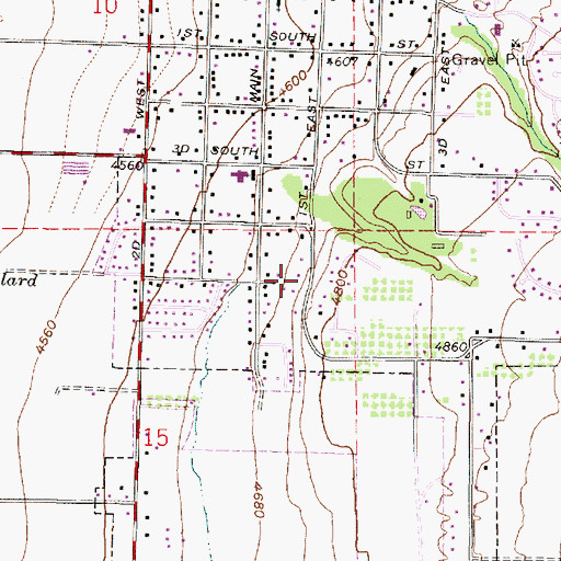 Topographic Map of The Church of Jesus Christ of Latter Day Saints, UT