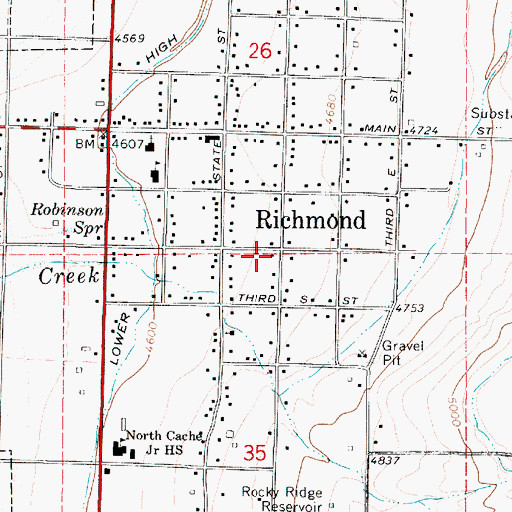 Topographic Map of The Church of Jesus Christ of Latter Day Saints, UT