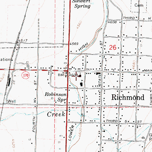Topographic Map of The Church of Jesus Christ of Latter Day Saints, UT
