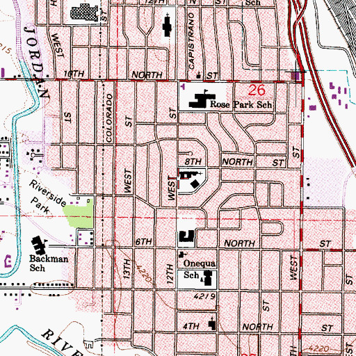 Topographic Map of The Church of Jesus Christ of Latter Day Saints, UT