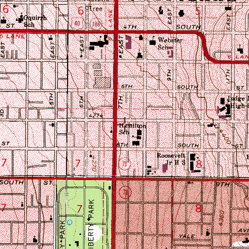 Topographic Map of The Church of Jesus Christ of Latter Day Saints, UT