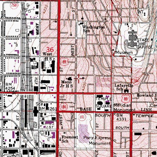 Topographic Map of The Church of Jesus Christ of Latter Day Saints, UT