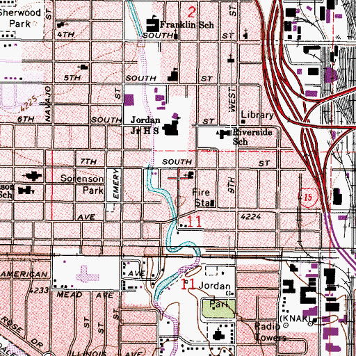 Topographic Map of The Church of Jesus Christ of Latter Day Saints, UT
