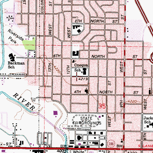 Topographic Map of The Church of Jesus Christ of Latter Day Saints, UT
