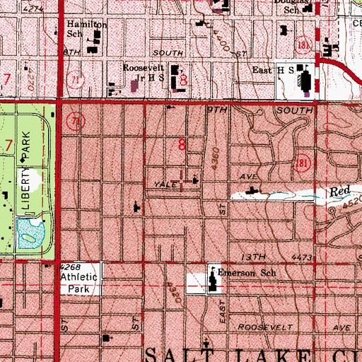 Topographic Map of The Church of Jesus Christ of Latter Day Saints, UT