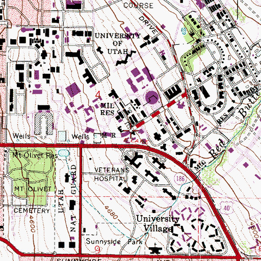 Topographic Map of The Church of Jesus Christ of Latter Day Saints, UT