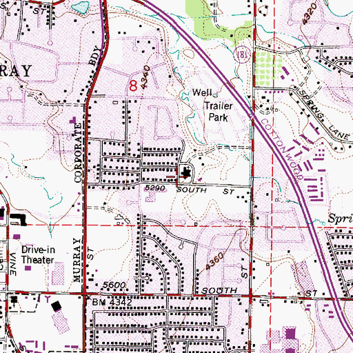 Topographic Map of The Church of Jesus Christ of Latter Day Saints, UT