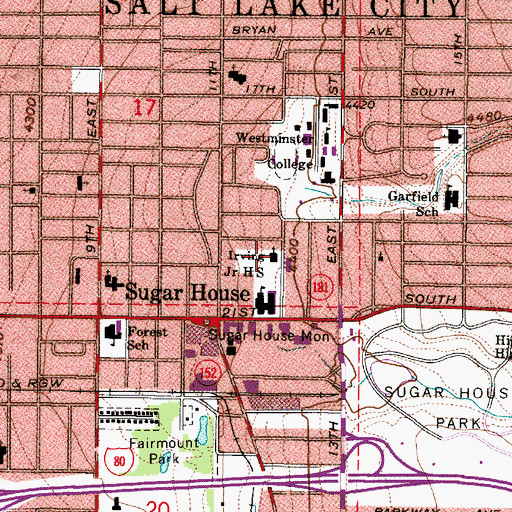 Topographic Map of The Church of Jesus Christ of Latter Day Saints, UT