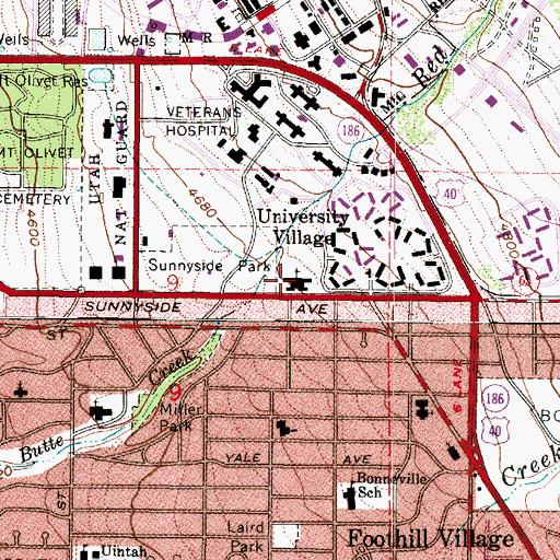 Topographic Map of The Church of Jesus Christ of Latter Day Saints, UT