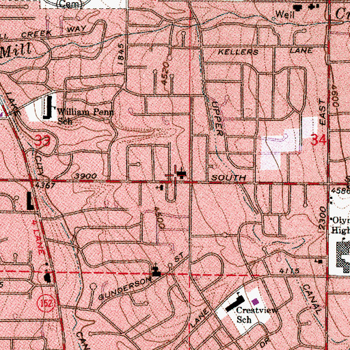 Topographic Map of The Church of Jesus Christ of Latter Day Saints, UT