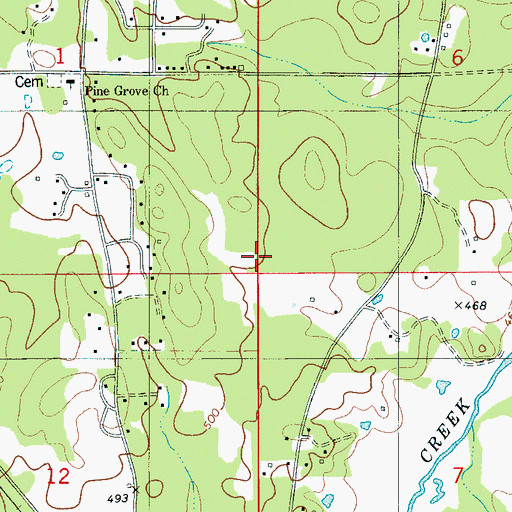 Topographic Map of Saint Joe Church (historical), AL