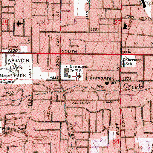 Topographic Map of The Church of Jesus Christ of Latter Day Saints, UT
