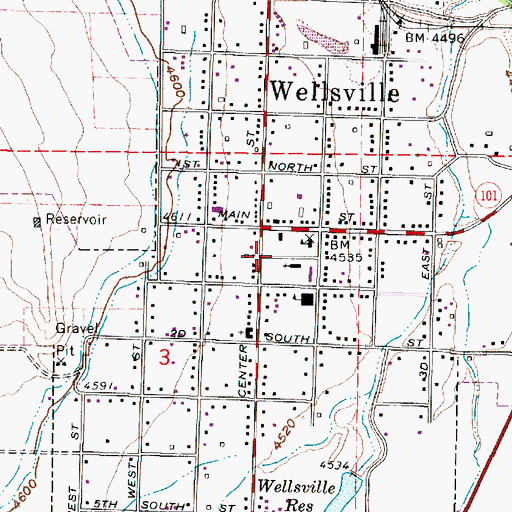 Topographic Map of The Church of Jesus Christ of Latter Day Saints, UT
