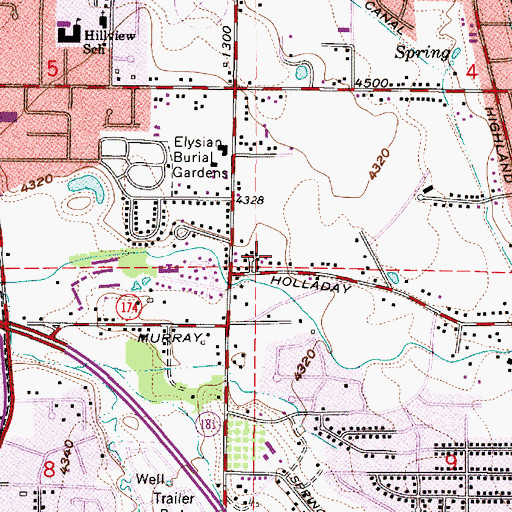 Topographic Map of The Church of Jesus Christ of Latter Day Saints, UT