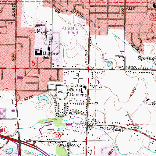 Topographic Map of The Church of Jesus Christ of Latter Day Saints, UT