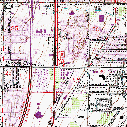 Topographic Map of The Church of Jesus Christ of Latter Day Saints, UT