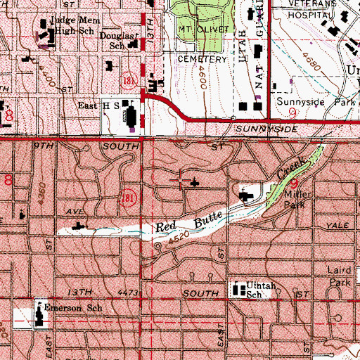 Topographic Map of The Church of Jesus Christ of Latter Day Saints, UT