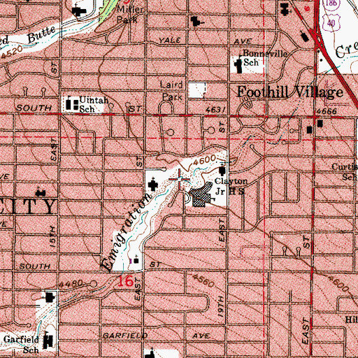 Topographic Map of The Church of Jesus Christ of Latter Day Saints, UT