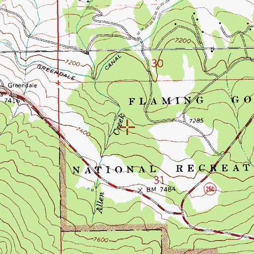 Topographic Map of Buck Spring, UT
