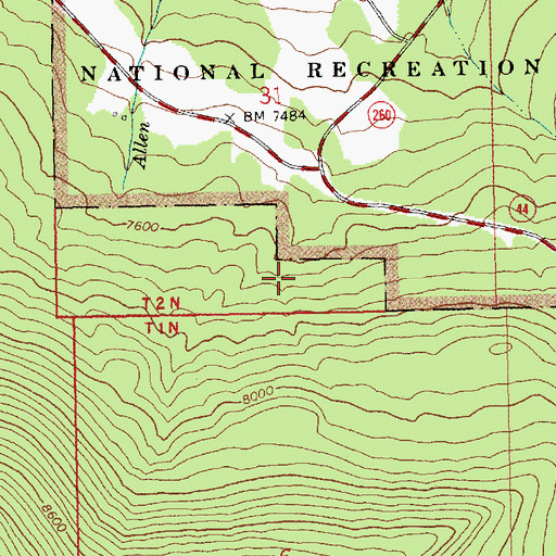 Topographic Map of Chicken Spring, UT