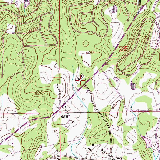 Topographic Map of Salem Church, AL