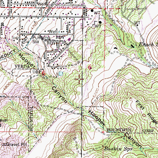 Topographic Map of Newport Heights Condominium, UT