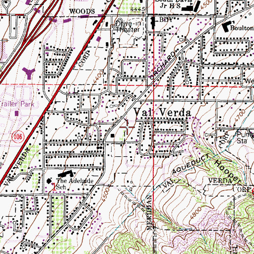 Topographic Map of Plum Tree Condominium, UT