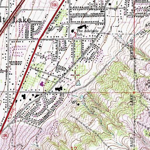 Topographic Map of Siders Estates, UT