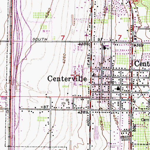Topographic Map of Cedar Springs Condominium, UT