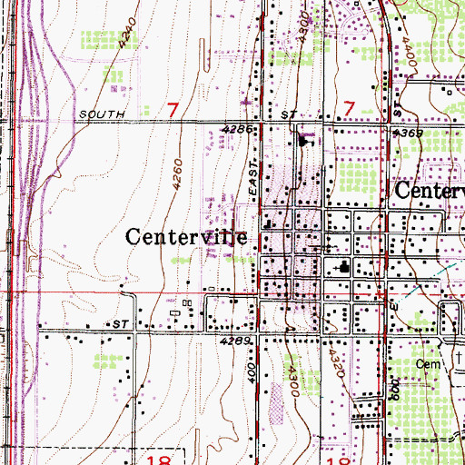 Topographic Map of Spratling Commercial Park, UT
