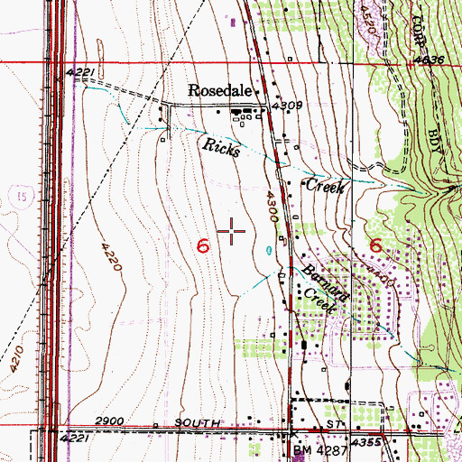 Topographic Map of Sunset View Estates, UT