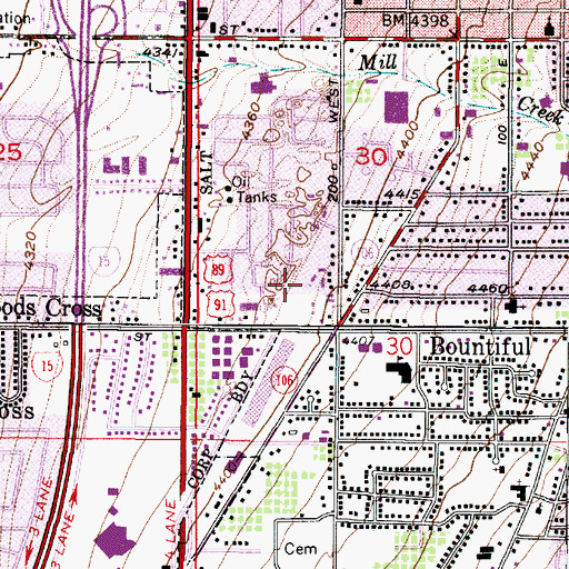 Topographic Map of Continental Townhouse Condominium, UT