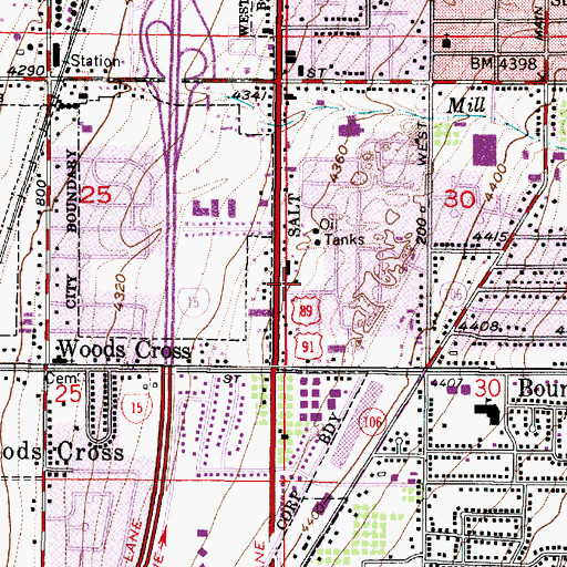Topographic Map of Fordham Commercial Park, UT