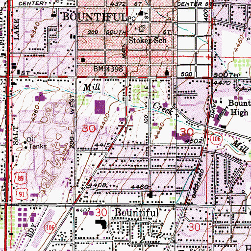 Topographic Map of Main Street Professional Plaza, UT